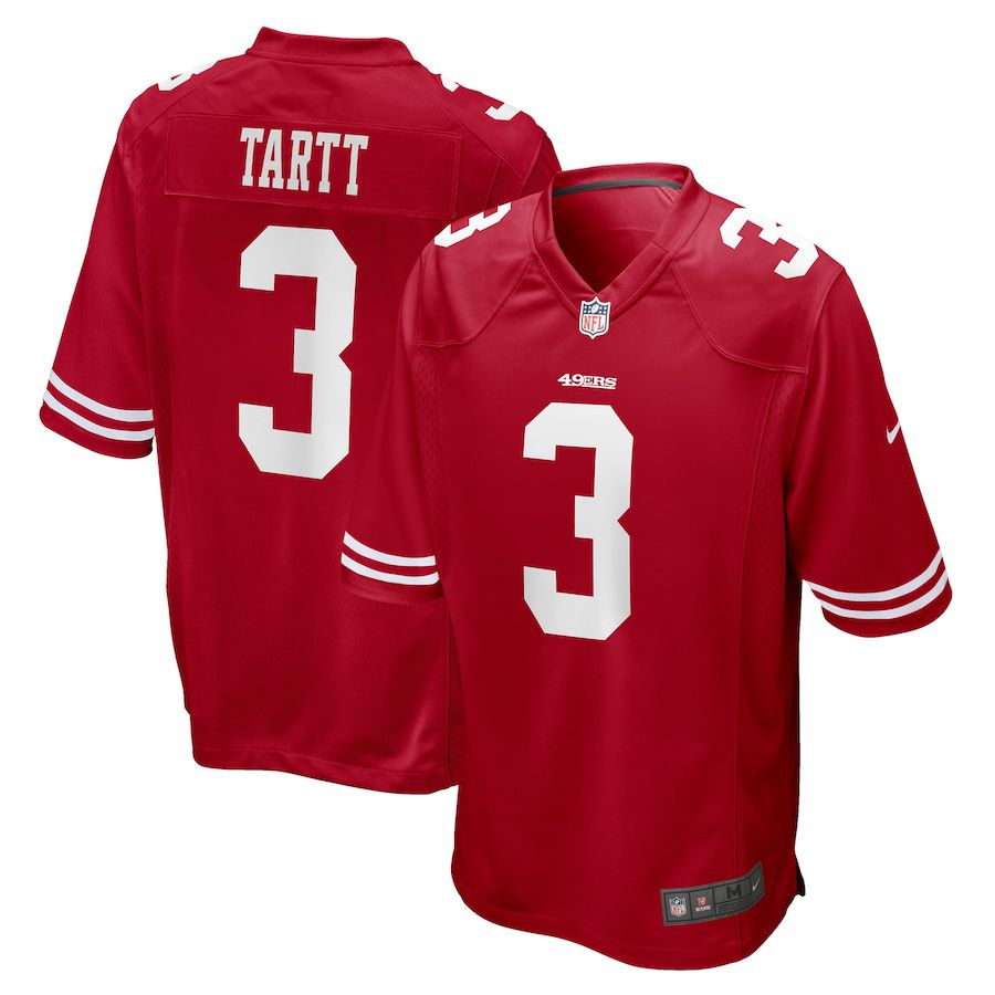 Men San Francisco 49ers #3 Jaquiski Tartt Nike Scarlet Player Game NFL Jersey